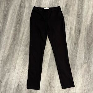 Dark charcoal- Straight leg slacks with pockets
